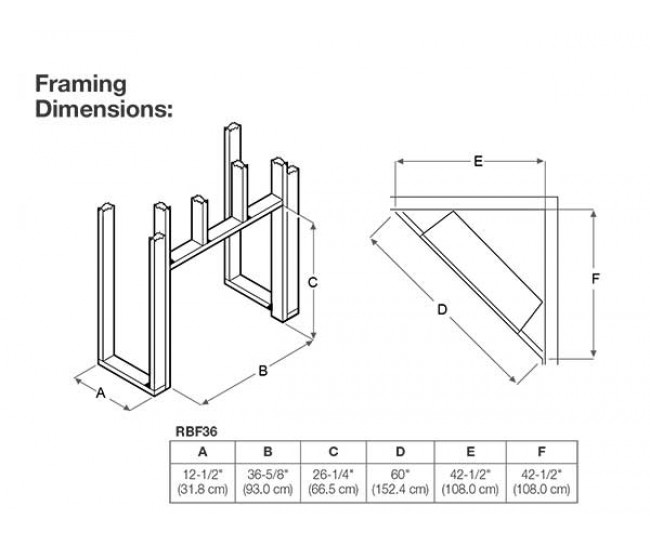Dimplex Revillusion 36-inch Built-In Firebox with Glass Pane and Plug Kit (RBF36G) Dimplex Revillusion 36-inch Built-In Firebox with Glass Pane and Plug Kit (RBF36G)