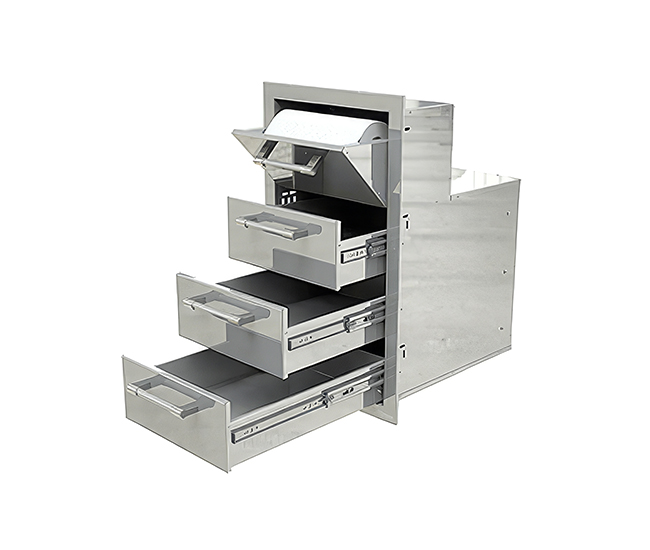 Alfresco Triple Storage Drawer with Towel Holder