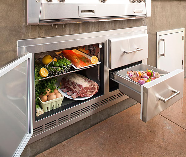 Alfresco PolarCore 28-Inch Two Drawer Outdoor Refrigerator