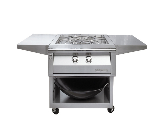 Alfresco Versa Power Side Cooker on Cart