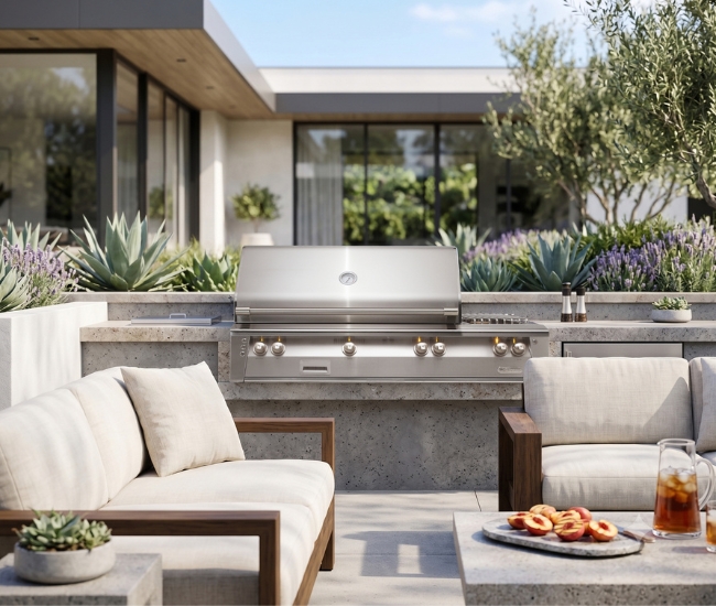 Alfresco 56-Inch ALXE Luxury Built-In Gas Grill with Rotisserie | 3 Burner