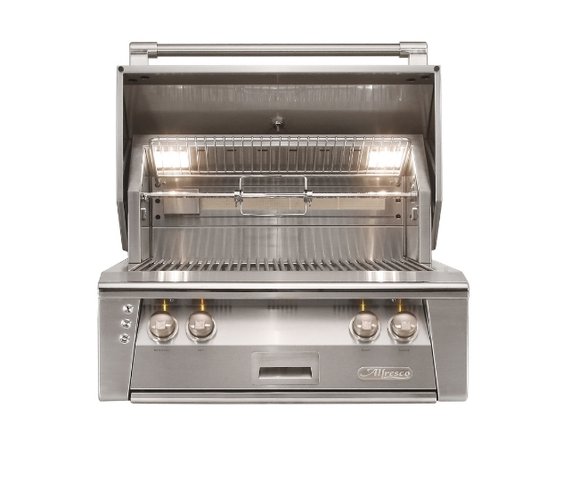 Alfresco 30-inch Built-In Luxury Gas Grill with Rotisserie | 2 Burner