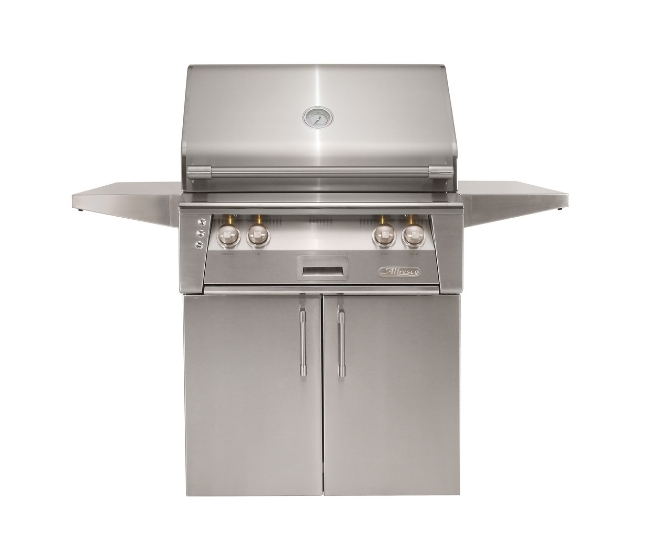 Alfresco 30-inch ALXE Luxury Gas Grill with Rotisserie on Cart | 2 Burner