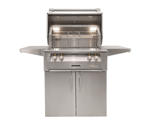 Alfresco 30-inch ALXE Luxury Gas Grill with Rotisserie on Cart | 2 Burner