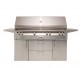 Alfresco 56-inch ALXE Portable Luxury Gas Grill with Rotisserie and Side Burner on Refrigerated Cart | 3 Burner