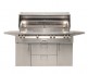 Alfresco 56-inch ALXE Portable Luxury Gas Grill with Rotisserie and Side Burner on Refrigerated Cart | 3 Burner