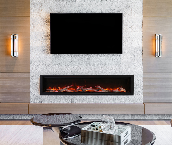 Amantii Symmetry 100-Inch Bespoke Electric Fireplace
