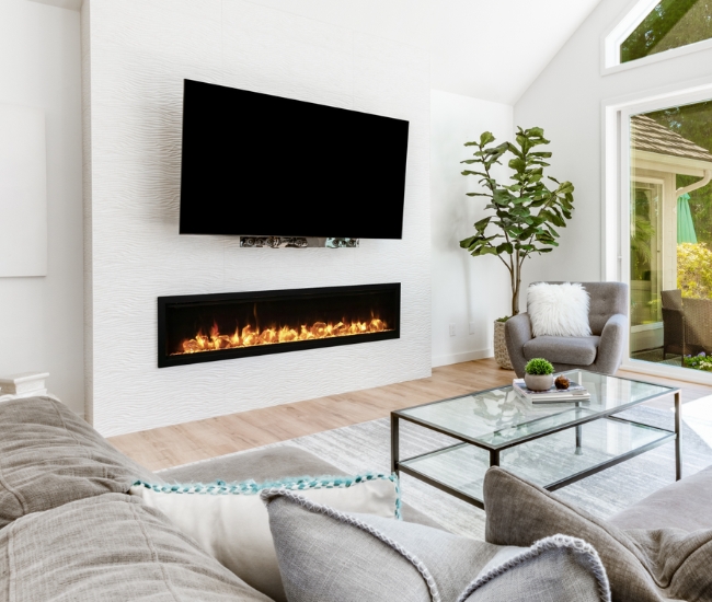 Amantii Symmetry 88-Inch Bespoke Electric Fireplace