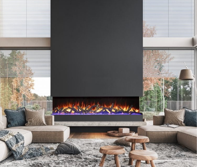 Amantii Tru-View 75-Inch Bespoke Electric Fireplace