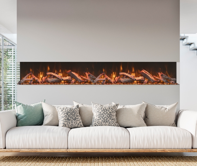 Amantii Tru-View 85-Inch Bespoke Electric Fireplace