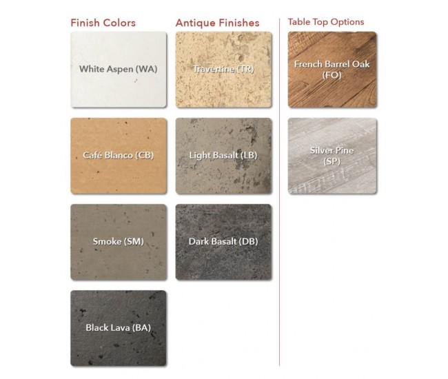 American Fyre Designs Cafe Blanco Louvre Rectangle Fire Pit