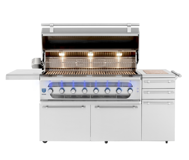 American Made Grills 54-inch Portable Muscle Hybrid Grill | 8-Burner