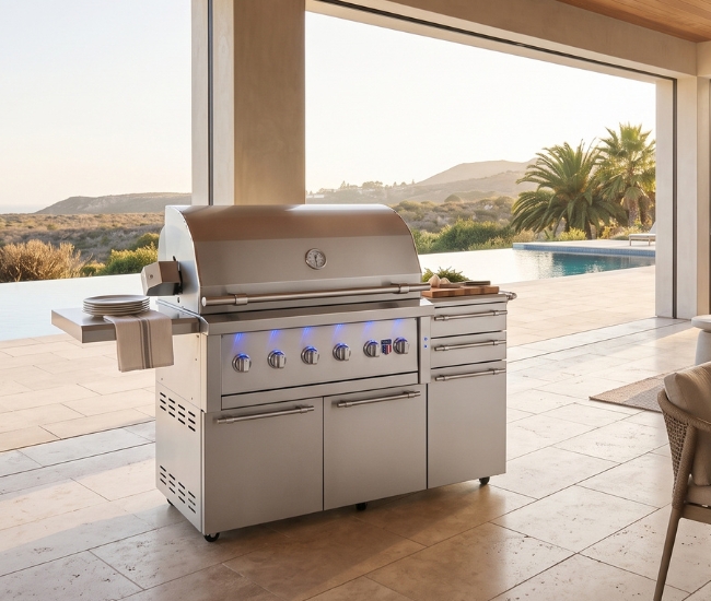 American Made Grills 42-inch Portable Ovation Hybrid Grill | 6-Burner (OVAFS42)