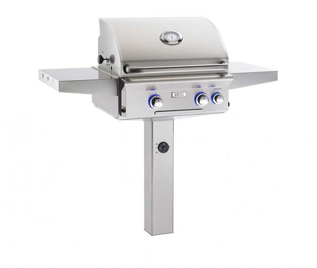American Outdoor Grills by Fire Magic 24-inch L Series In-Ground Grill with Rotisserie Backburner | 2-Burner