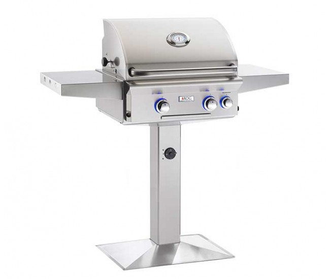 American Outdoor Grill by Fire Magic 24-inch L Series Patio Post Grill with Rotisserie Backburner | 2-Burner