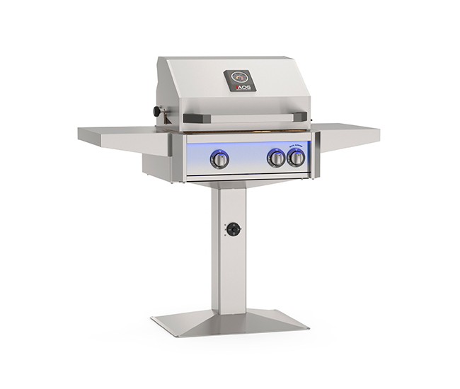 American Outdoor Grills by Fire Magic 24-Inch L Series Patio Post Mount Gas Grill with Rotisserie Backburner | 2-Burner