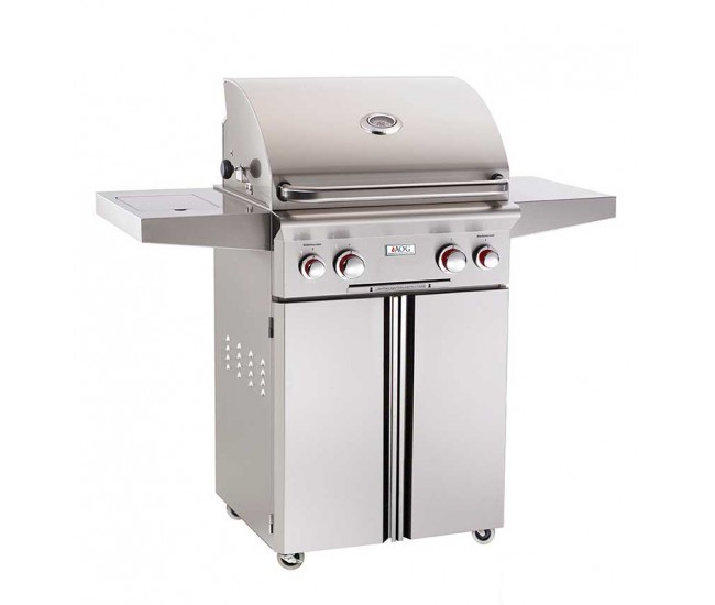 American Outdoor Grills by Fire Magic 24-inch T Series Portable Grill with Rotisserie Backburner and Side Burner | 2-Burner