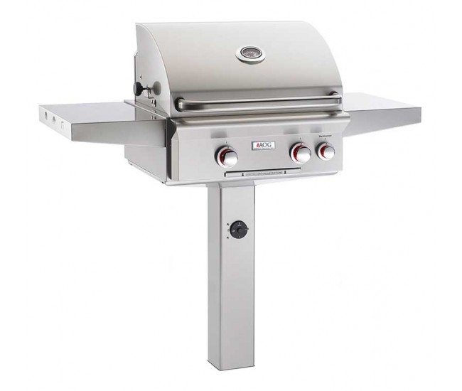 American Outdoor Grills by Fire Magic 24-Inch Accessible In-Ground Post Base (Hood Side Handle Included)