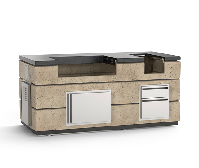 American Outdoor Grills by Fire Magic 30-inch Island Bundle (Travertine Finish)