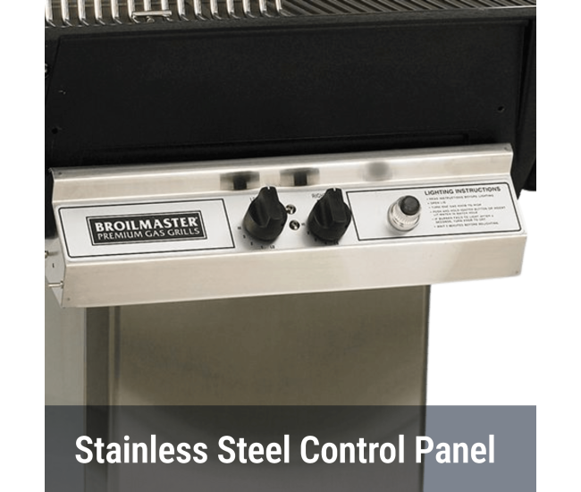 Broilmaster P3X Built-In Premium Gas Grill w/ Charmaster Briquets | 1-Burner