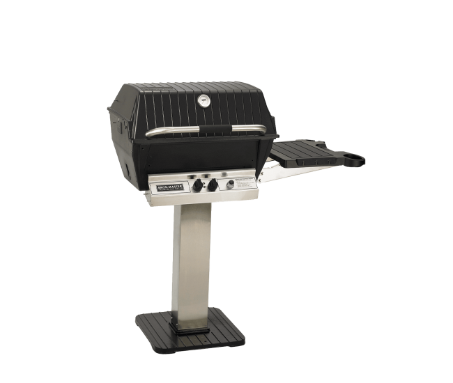 Broilmaster P3XF Post-Mount Premium Gas Grill w/ Flare Buster Flavor Enhancers | 1-Burner