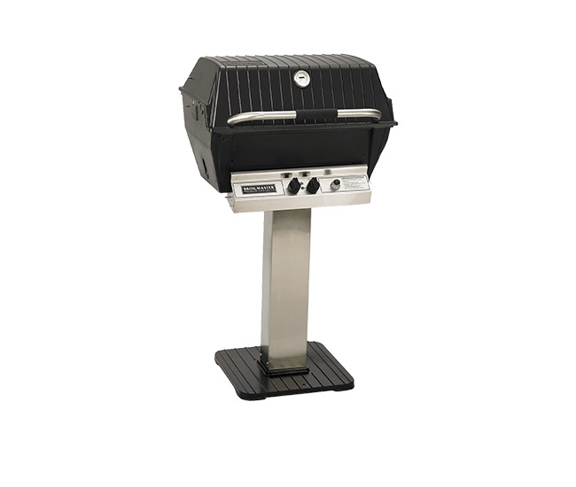 Broilmaster P3X Post-Mount Premium Gas Grill w/ Charmaster Briquets | 1-Burner