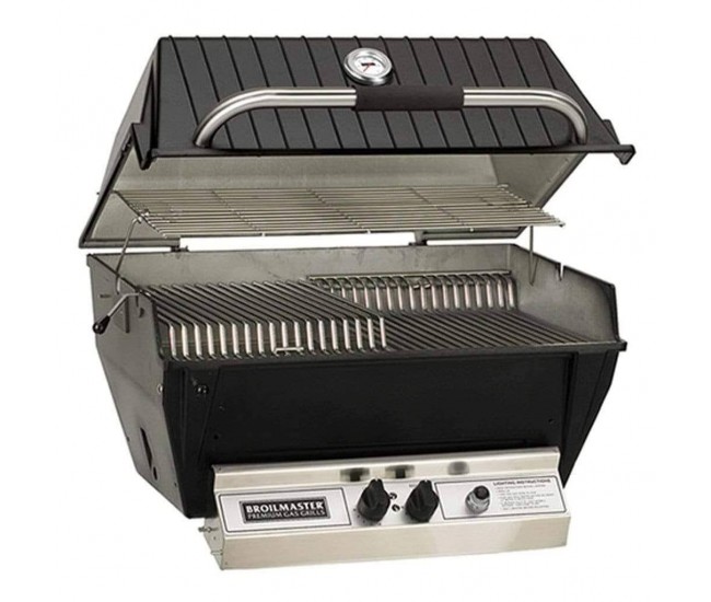 Broilmaster P3SX Built-In Super Premium Gas Grill w/ Smoker Shutter, Griddle and Flare Buster Flavor Enhancers | 1-Burner