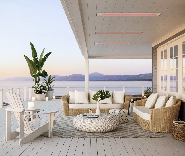 Bromic Platinum Marine Smart-Heat 3400W 240V White Radiant Electric Heater