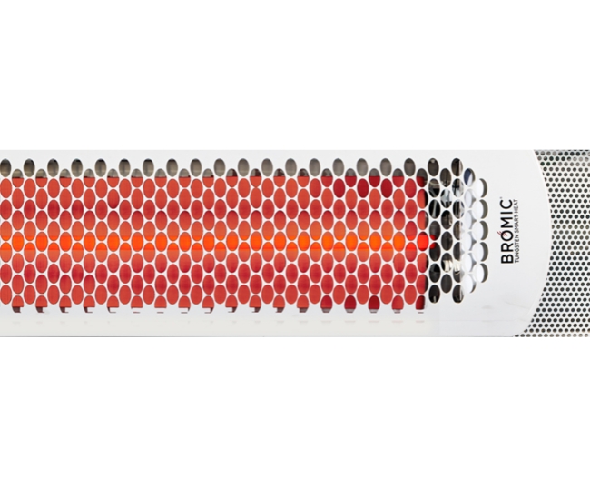 Bromic Tungsten Smart-Heat 56-inch 6000W 277V White Electric Patio Heater