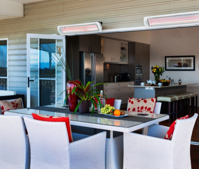 Bromic Tungsten Smart-Heat 56-inch 6000W 277V White Electric Patio Heater