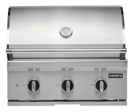 Coyote 30-inch C-Series Built-In Gas Grill | 3-Burner