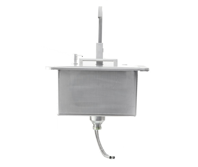 Coyote 21-inch Sink and Faucet, Drain, Soap Dispenser