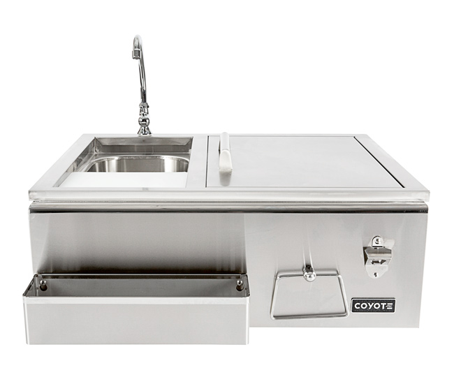 Coyote 30-inch Refreshment Center w/ Sink, Faucet, DI Cooler