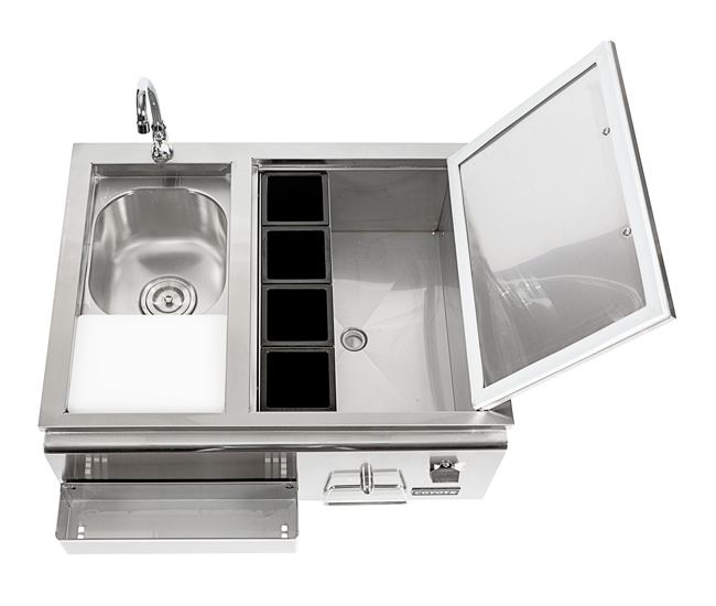 Coyote 30-inch Refreshment Center w/ Sink, Faucet, DI Cooler