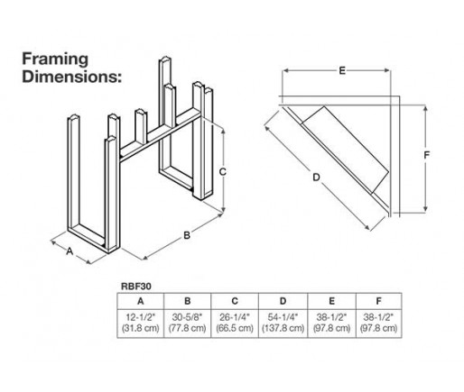 Dimplex Revillusion 30-inch Built-In Firebox with Glass Pane and Plug Kit, Weathered Concrete (RBF30WCG)