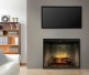 Dimplex Revillusion 36-inch Portrait Built-In Firebox with Glass Pane and Plug Kit, Weathered Concrete (RBF36PWC-FG)