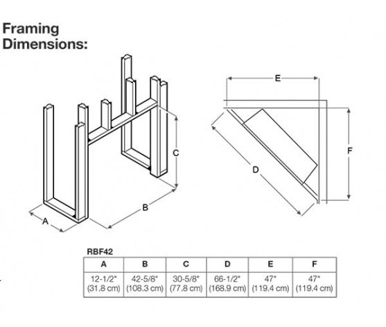 Dimplex Revillusion 42-inch Built-In Firebox with Glass Pane and Plug Kit, Weathered Concrete (RBF42WC-FG)