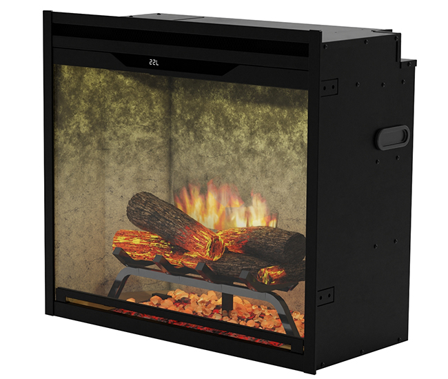 Dimplex Revillusion 24-inch Built-In Firebox, Weathered Concrete