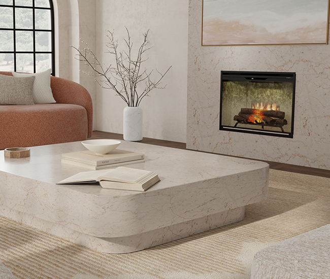 Dimplex Revillusion 24-inch Built-In Firebox, Weathered Concrete