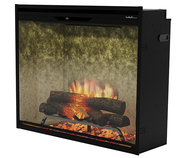 Dimplex Revillusion 36-inch Weathered Concrete Built-In Firebox, Portrait