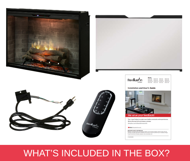 Dimplex Revillusion 36-inch Neutral Brick Built-In Firebox