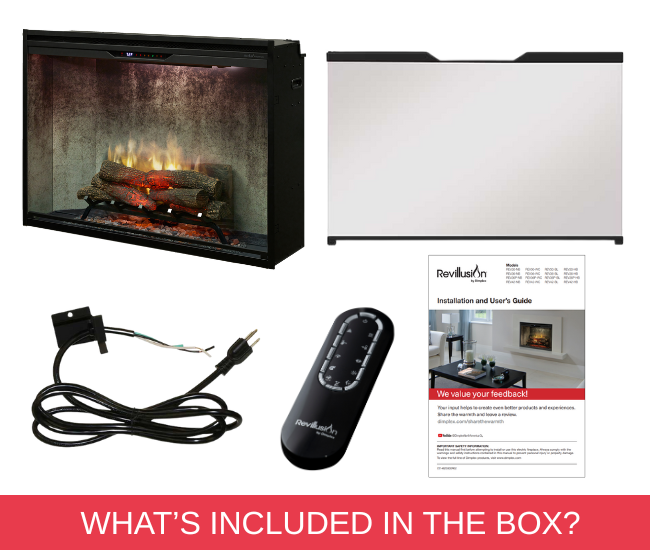 Dimplex Revillusion 42-inch Weathered Concrete Built-In Firebox