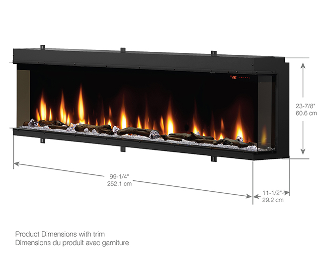 Dimplex IgniteXL Bold Built-In 100-inch Linear Electric Fireplace