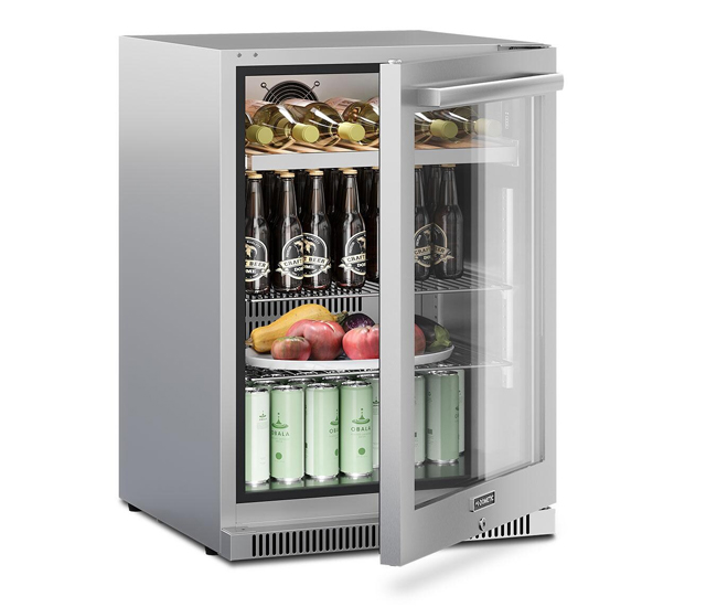 Dometic 24-inch Reversible Hinge Outdoor Refrigerator with Glass Door