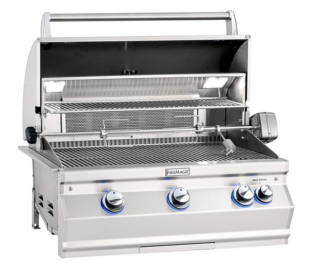 Fire Magic 30-inch Aurora A540i Built-In Grill with Rotisserie | 3-Burner