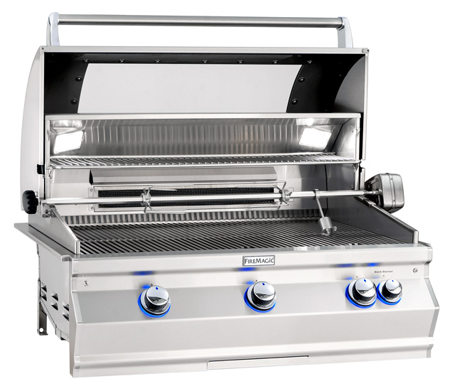 Fire Magic 36-inch Aurora A790i Portable Grill with Rotisserie | 3-Burner