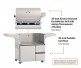 Fire Magic 30-inch Echelon Diamond Portable Gas Grill with Analog Thermometer | 3 Burners
