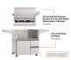 Fire Magic 30-inch Echelon Diamond Portable Gas Grill with Digital Thermometer | 3 Burners