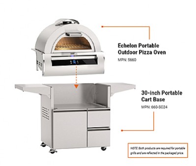 Fire Magic Portable Cart for 30-inch Grills, Pizza Ovens, and Griddles