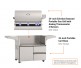 Fire Magic 36-inch Echelon Diamond Portable Gas Grill with Analog Thermometer | 3 Burners
